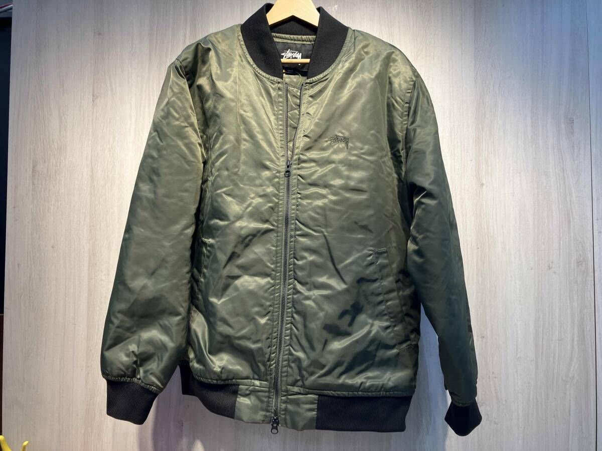 カーキ STUSSY フライトジャケット　115302-003 カーキ　Mサイズ