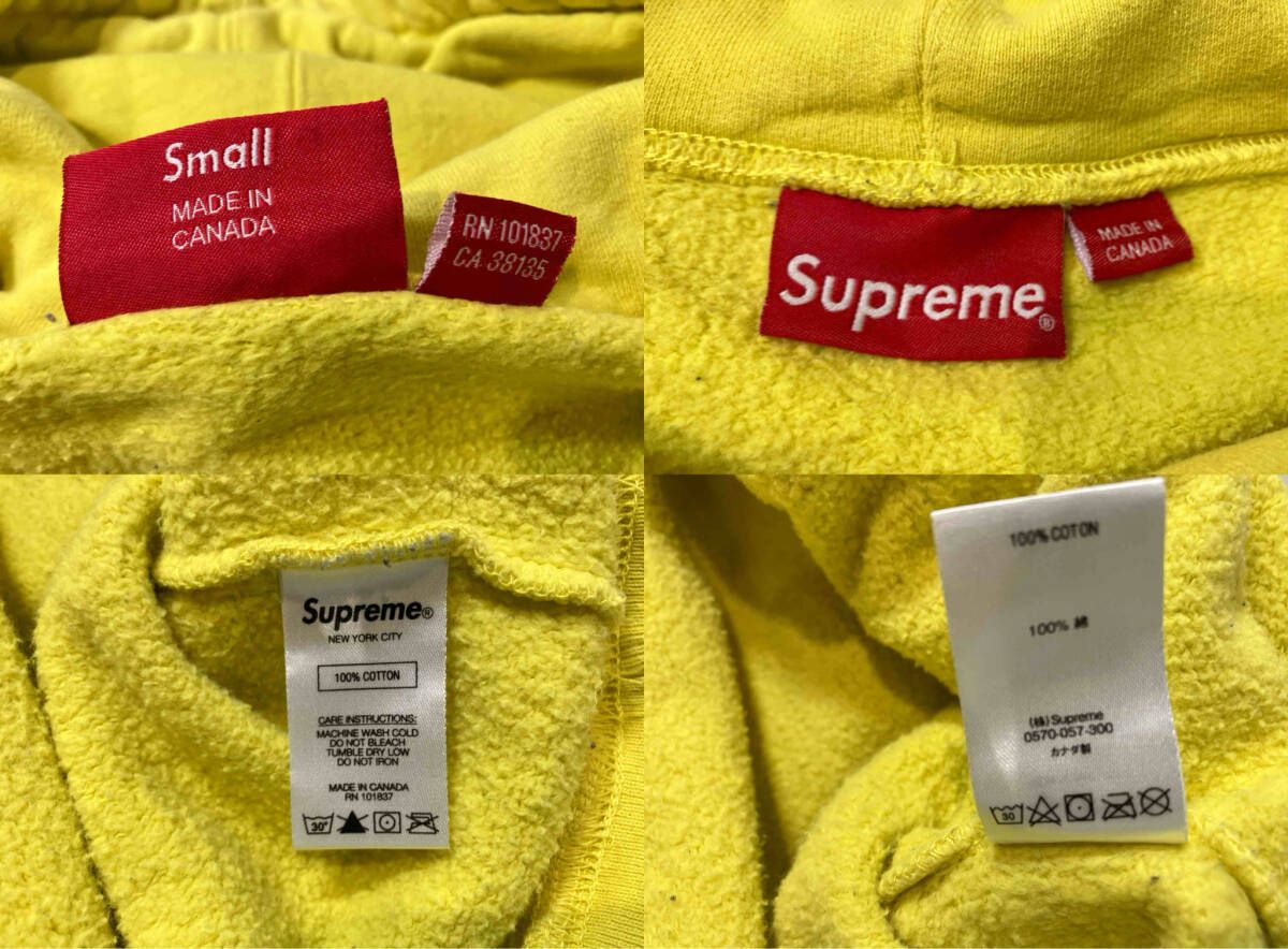 Supreme Franklin Hooded Sweatshirt 裏起毛パーカー イエロー S 