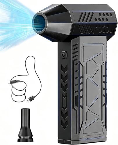 【新品】エアダスター 電動 ターボジェットファン 超強力回転速度150,000RPM 最大56m/sの圧倒的風力 4段階の風力調整が可能 充電式 コンパクトミニジェット扇 小型 軽量 携帯に便利 多用途キーボード/エアコン/車内/BBQ送風機 9f4c5463