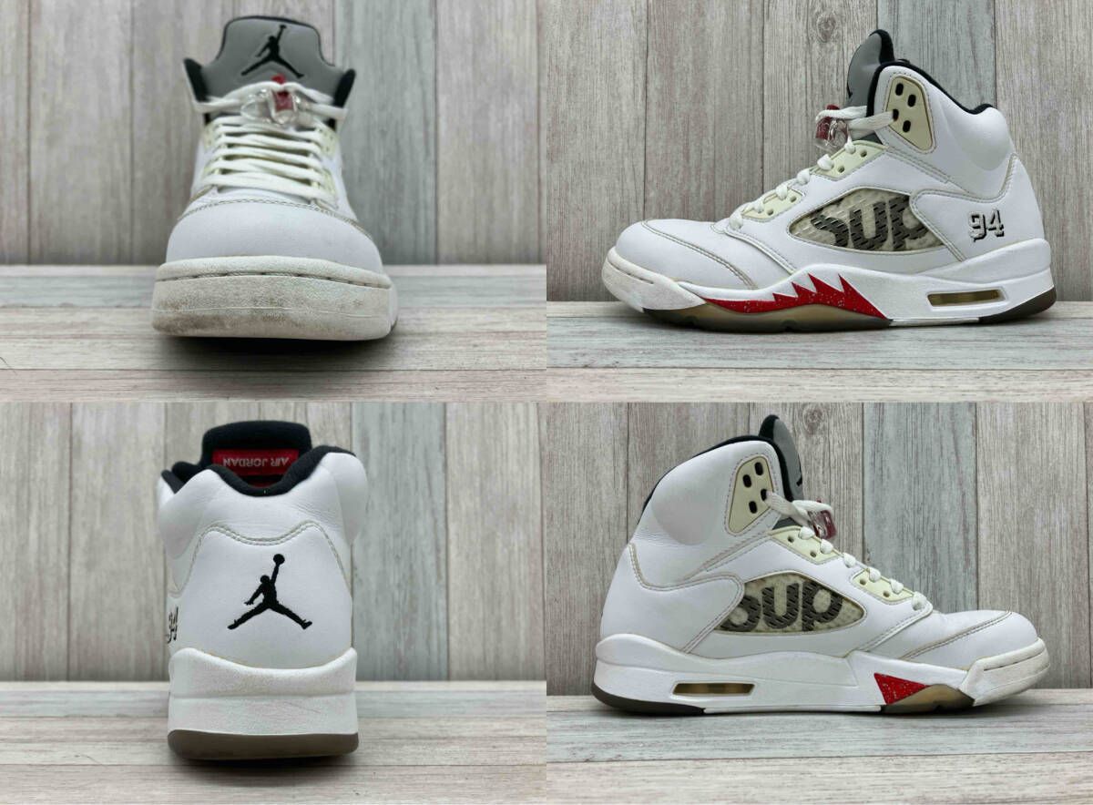 NIKE／ナイキ／AIR JORDAN 5 RETRO Supreme White／スニーカー／26cm／メンズ／ホワイト／824371-101