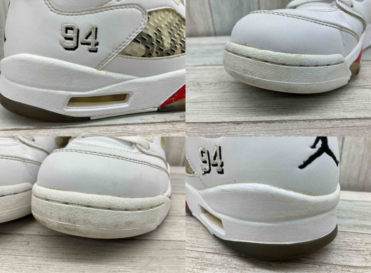 NIKE／ナイキ／AIR JORDAN 5 RETRO Supreme White／スニーカー／26cm／メンズ／ホワイト／824371-101