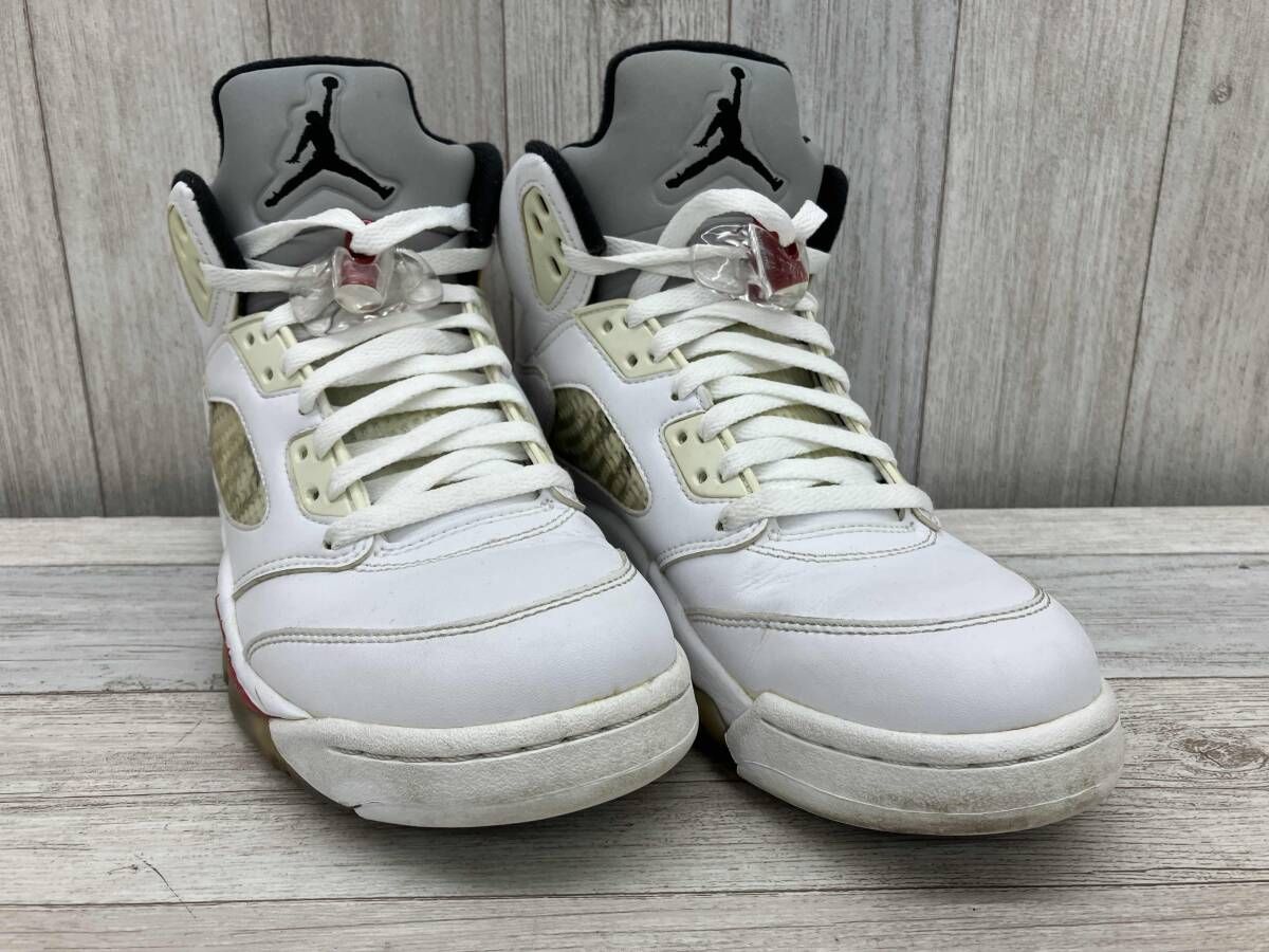 NIKE／ナイキ／AIR JORDAN 5 RETRO Supreme White／スニーカー／26cm／メンズ／ホワイト／824371-101