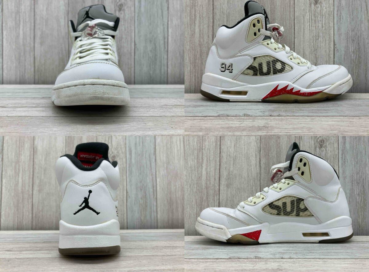 NIKE／ナイキ／AIR JORDAN 5 RETRO Supreme White／スニーカー／26cm／メンズ／ホワイト／824371-101