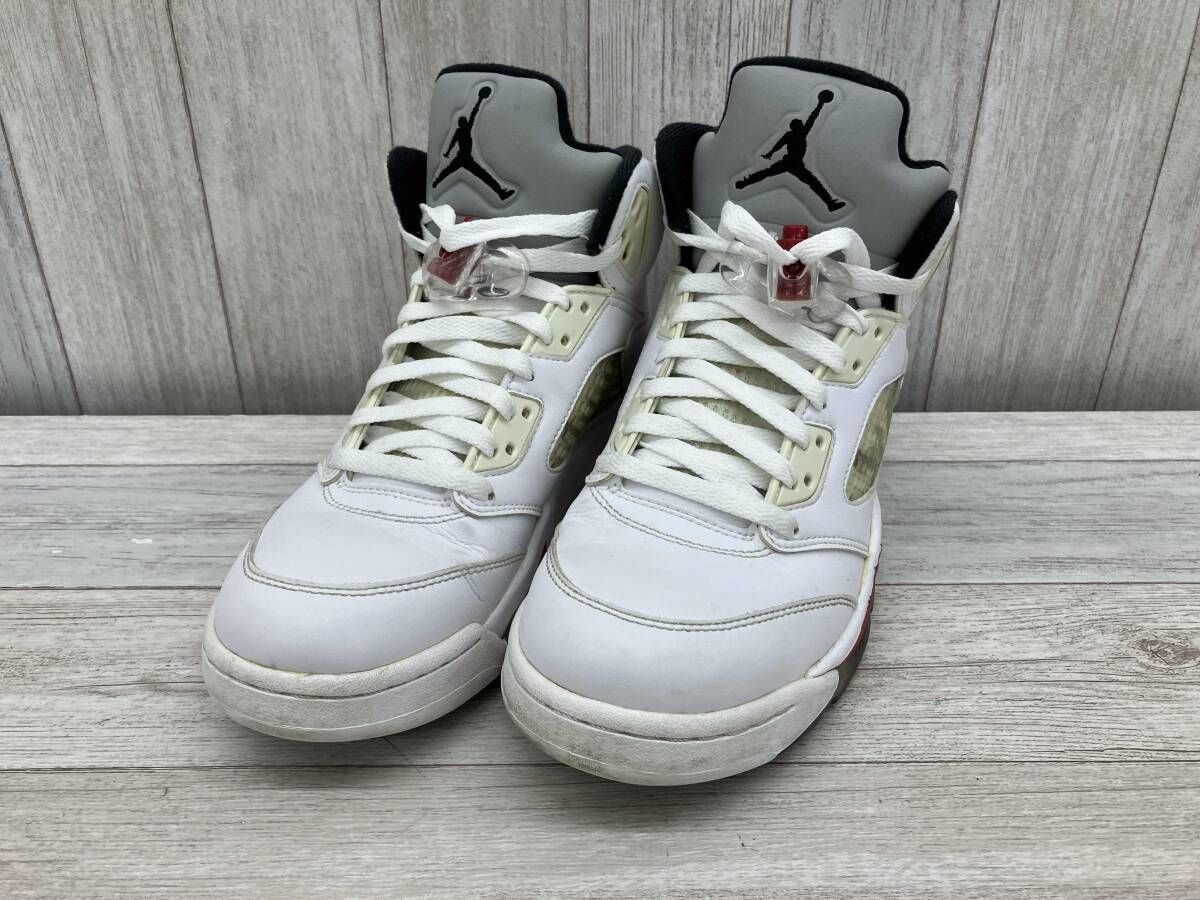 NIKE／ナイキ／AIR JORDAN 5 RETRO Supreme White／スニーカー／26cm／メンズ／ホワイト／824371-101スニーカー