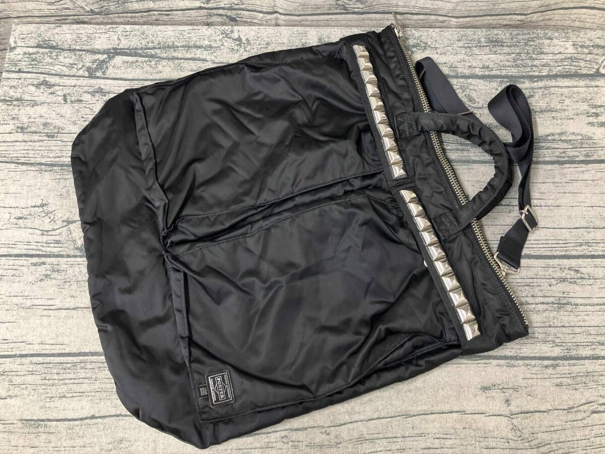PORTER × JAM HOME MADE ヘルメットバッグ ブラック スタッズ