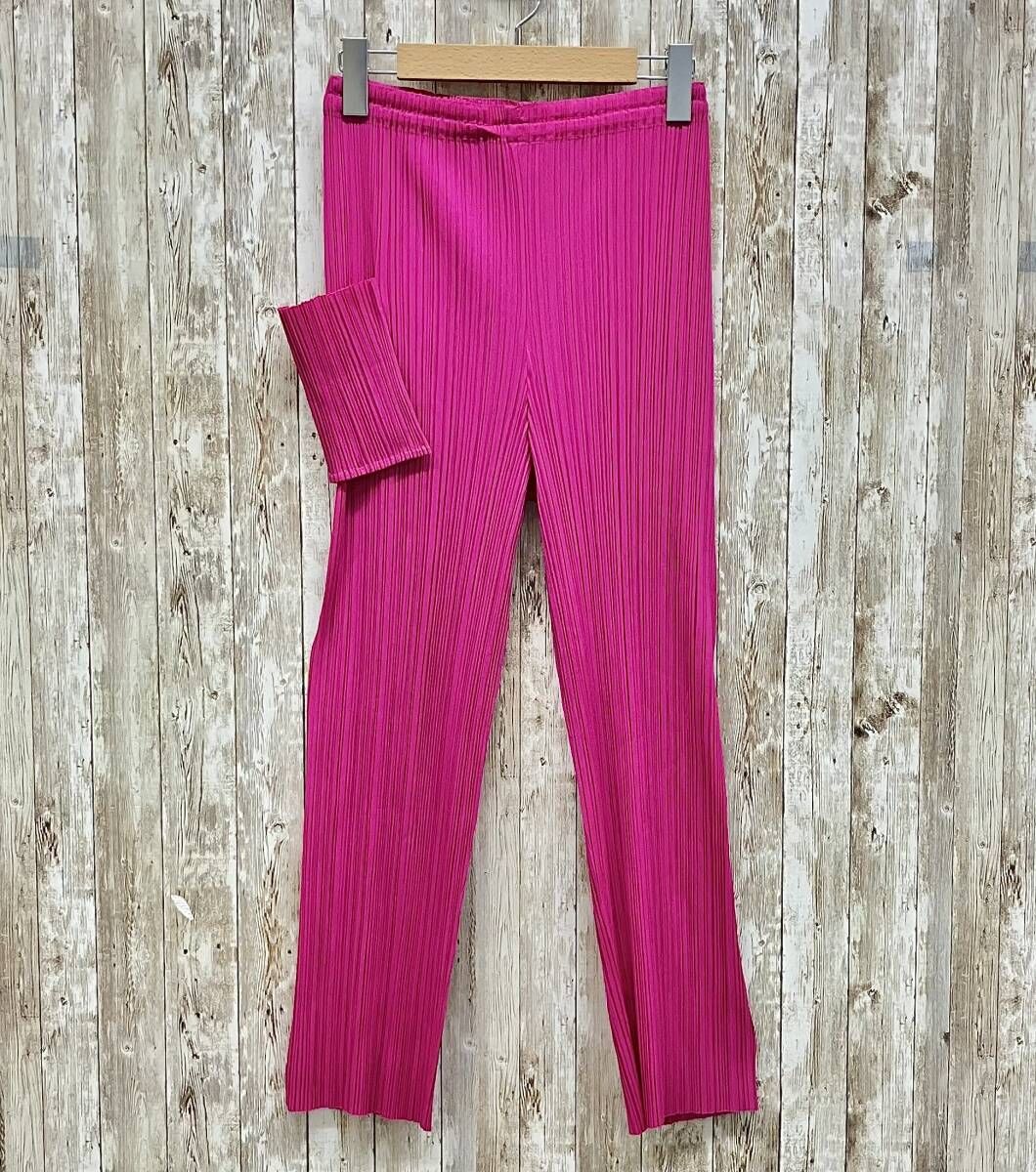 PLEATS PLEASE ISSEY MIYAKE イッセイミヤケ PP93-JF046 レディース パンツ size4 ピンク プリーツ