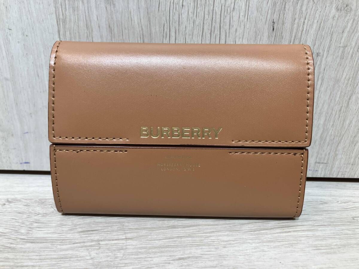 BURBRRY 三つ折り財布　レザー　小銭入れなし