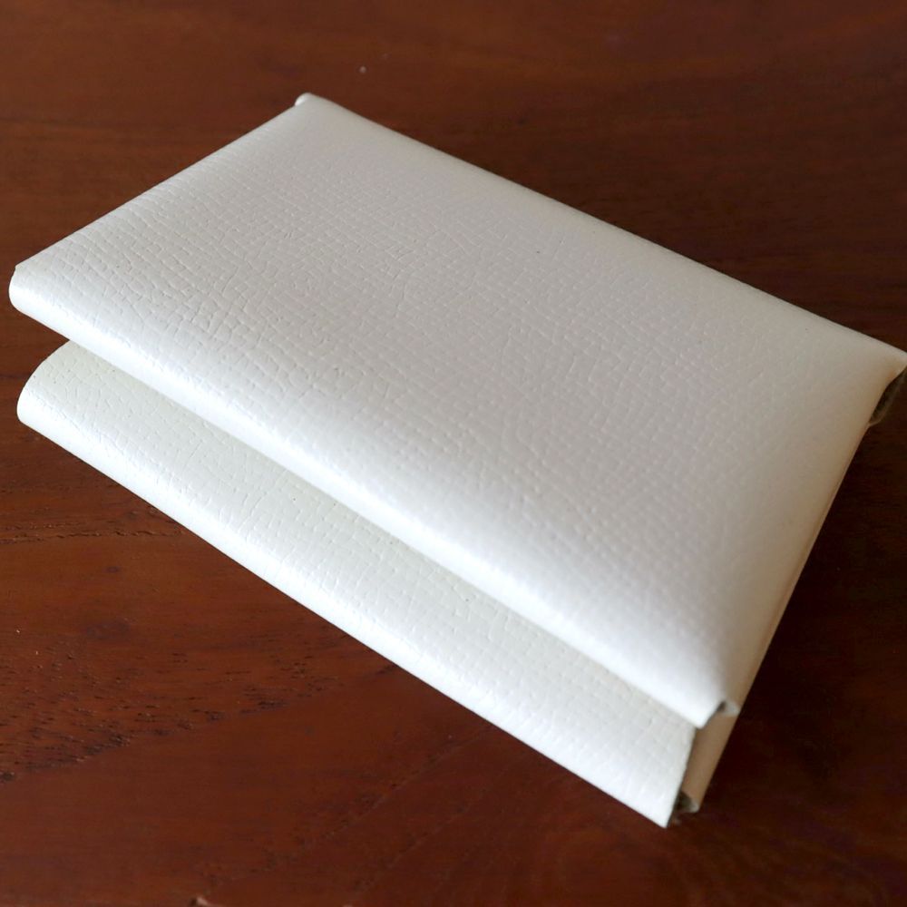 NOBLESSA White カードケース ハンドメイド 本革 ncaw9161