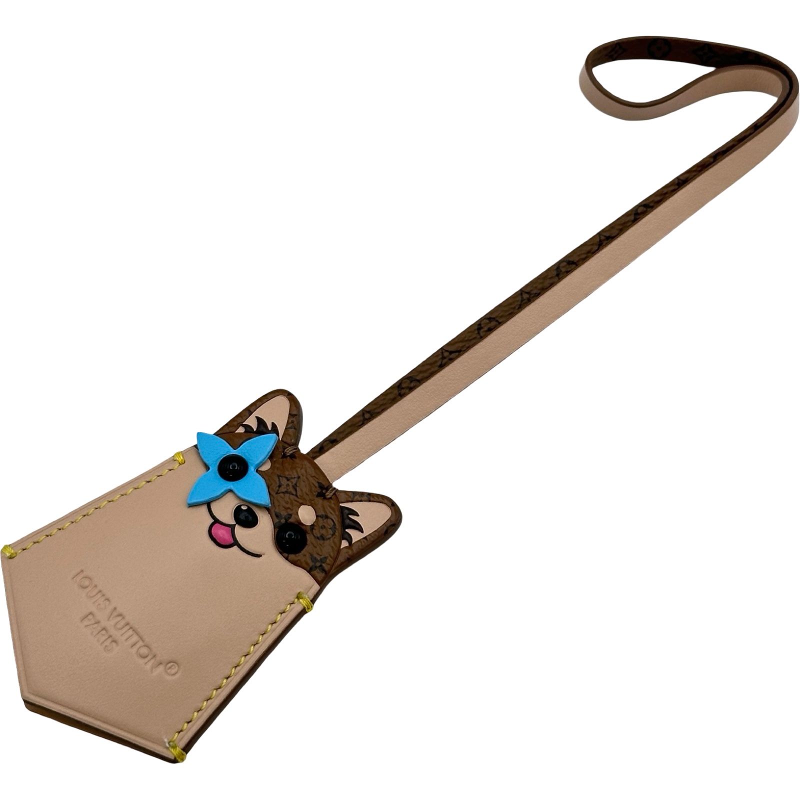 ルイ・ヴィトン LOUIS VUITTON バッグチャーム・LVドッグ ブラウン/クレーム モノグラムリバースキャンバス アクセサリー