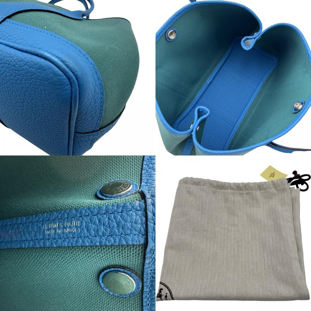 エルメス HERMES ガーデンパーティTPM A刻印 マラカイト/ブルー 