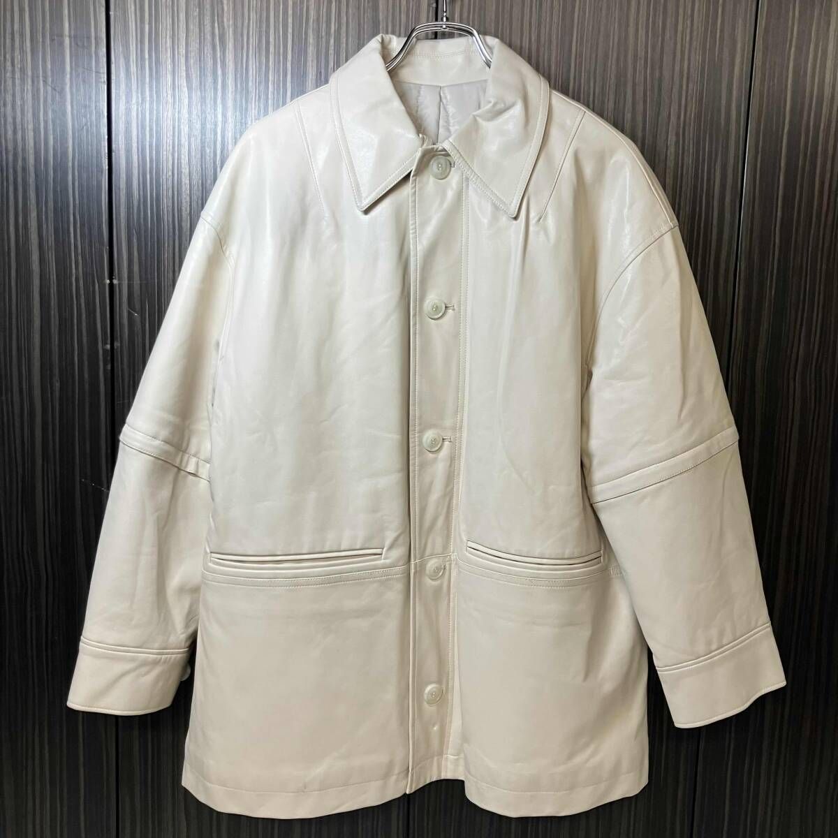 MAISON SPECIAL コート フェイクレザー 36サイズ アイボリー 21212215103 メゾンスペシャル