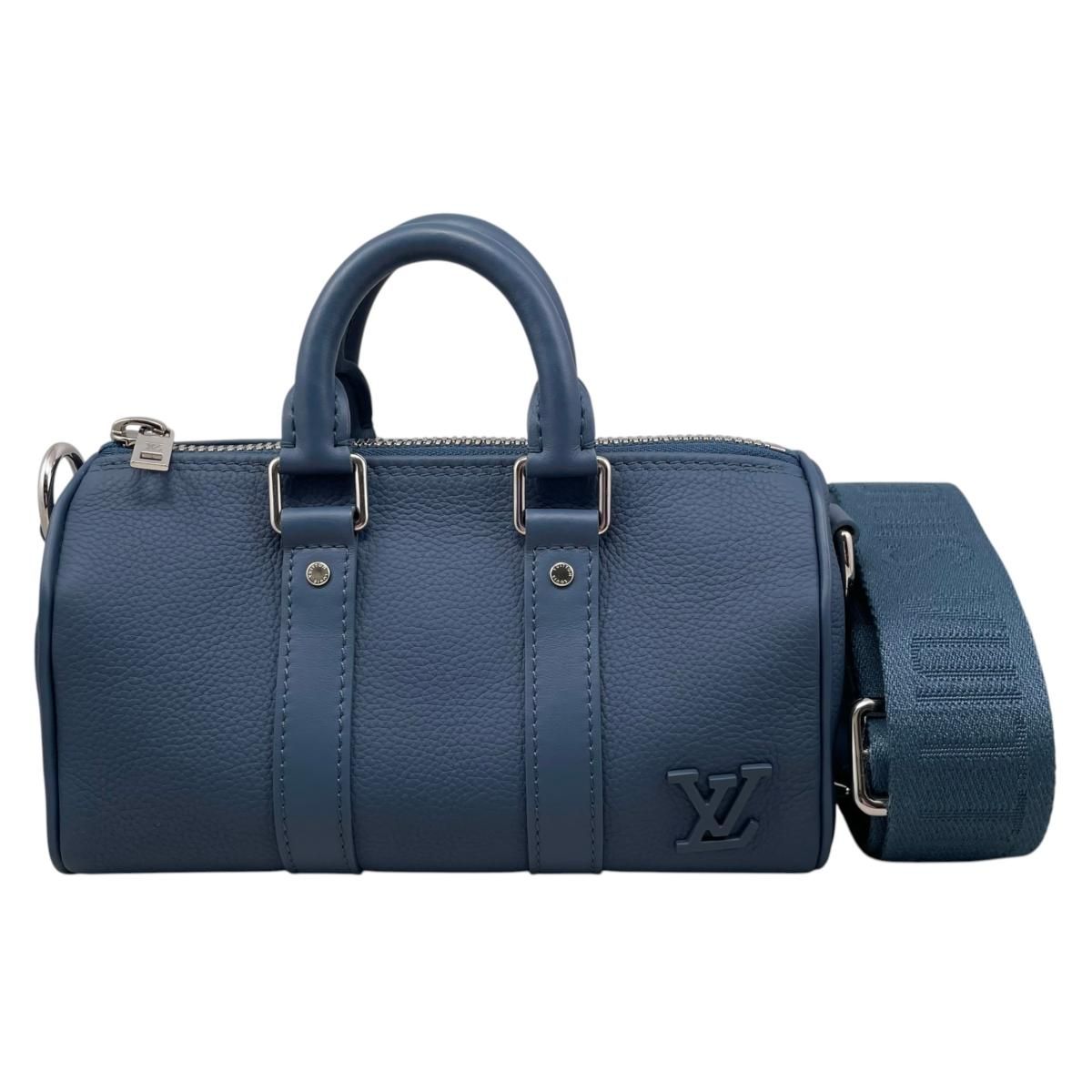 ☆ルイヴィトン ハンドバッグ ショルダーバッグ キーポルXS M81003 LVアエログラム ネイビーブルー LOUIS VUITTON