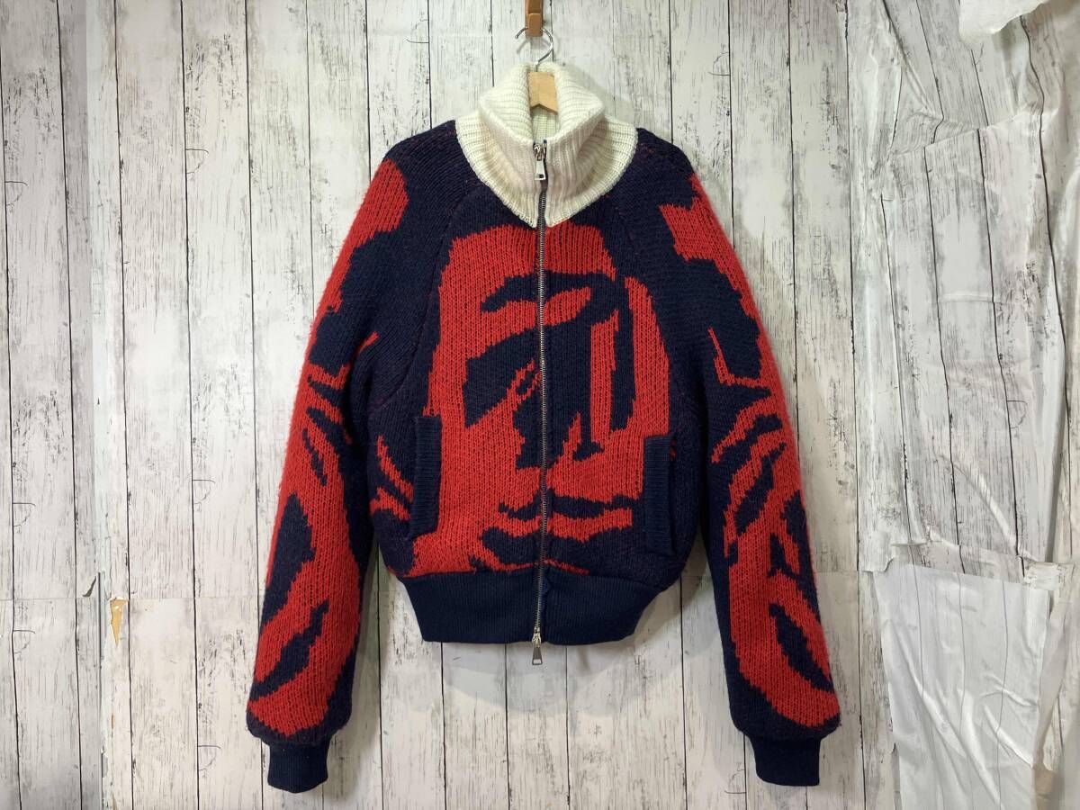 Charles Jeffrey Loverboyチャールズ・ジェフリー・ラバーボーイ Knitted Zip Puffer Jacketニテッドジップパファージャケット サイズS