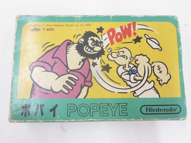 中古品 ゲーム ファミコン ソフト ポパイ 箱・取扱説明書付き