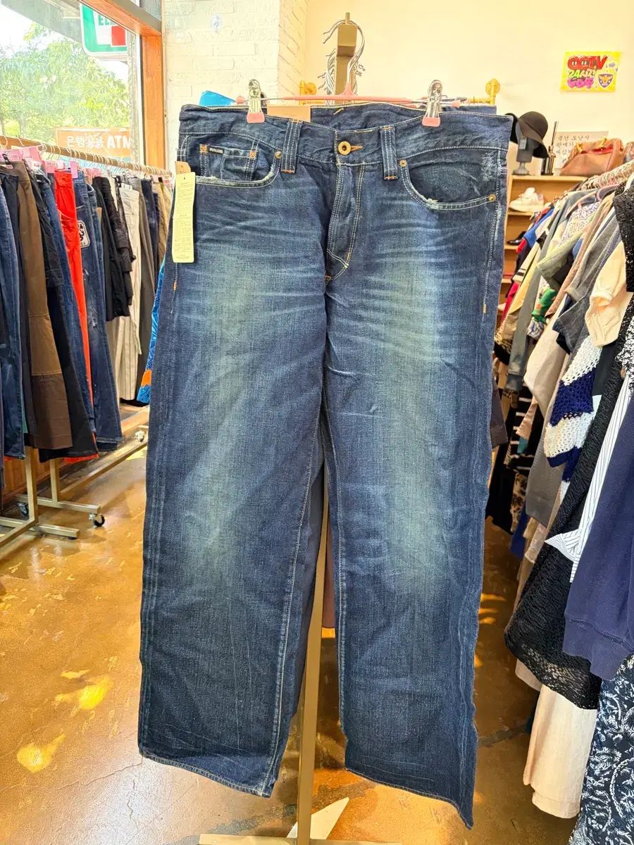 新品 ポロ デニム ズボン メンズ ヴィンテージ ウォッシュ デニム