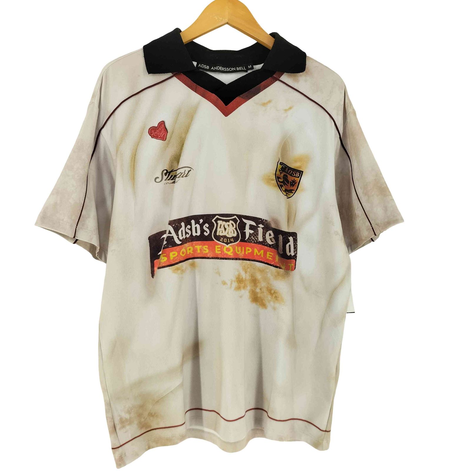 ユーズドフルギ USED古着 {{ANDERSSON BELL}} 26SS ホワイトダストプリントフットボールTシャツ import メンズ import：M