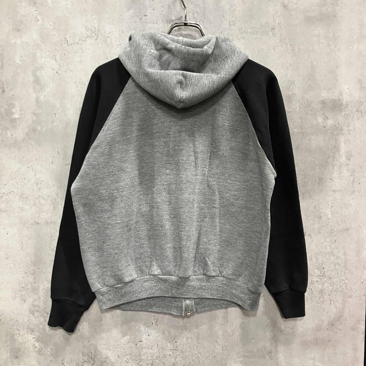 80s NIKE USA製 ラグランジップパーカー size M グレー ブラック 