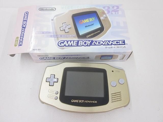 中古品 ゲーム ゲームボーイアドバンス 本体 AGB-001 ゴールド 動作品 箱付き
