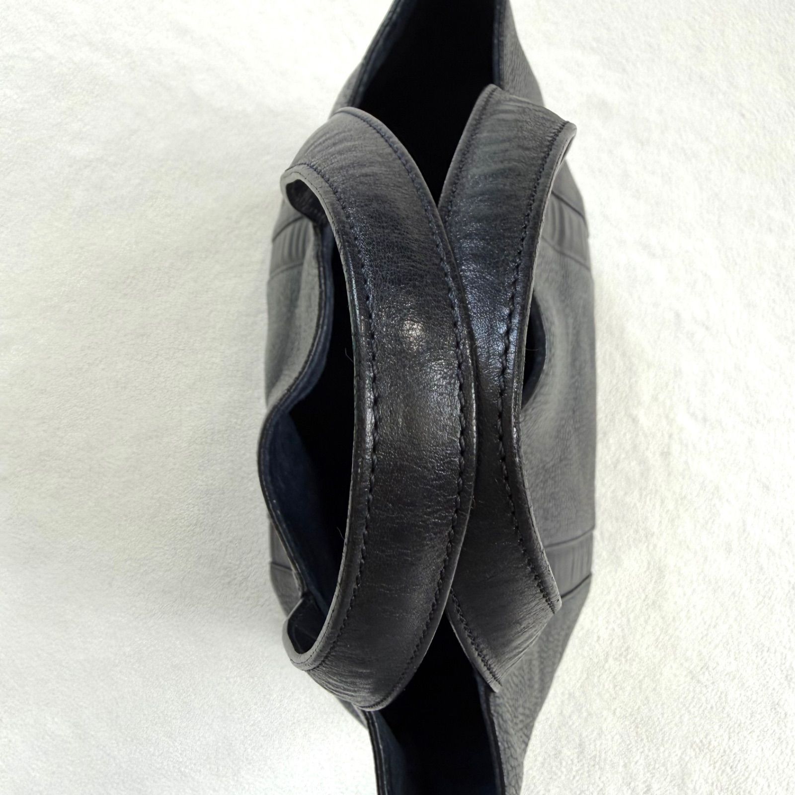 美品】ヒロフ トートバッグ シボレザー ブラック イタリア製 MADE IN 