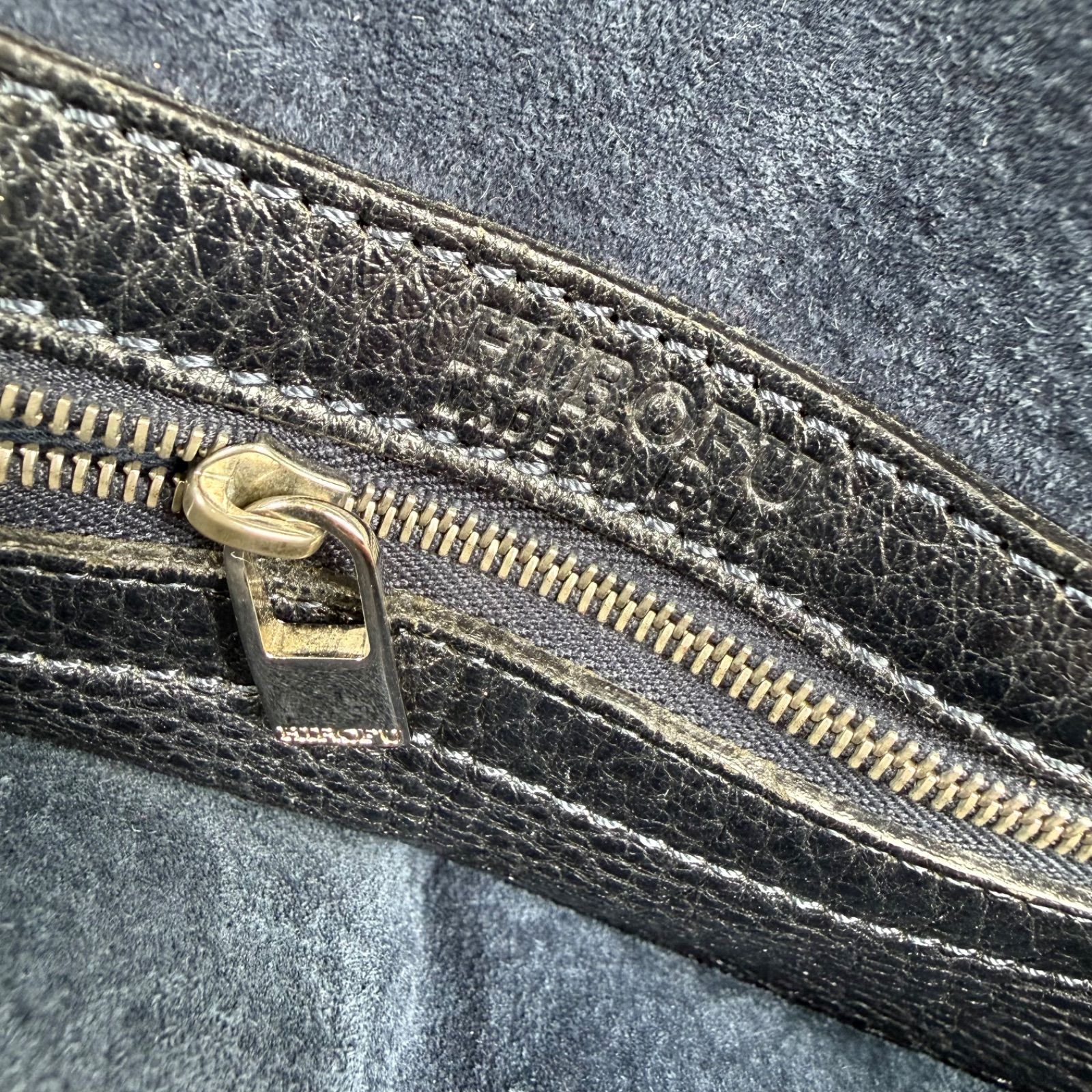 美品】ヒロフ トートバッグ シボレザー ブラック イタリア製 MADE IN 