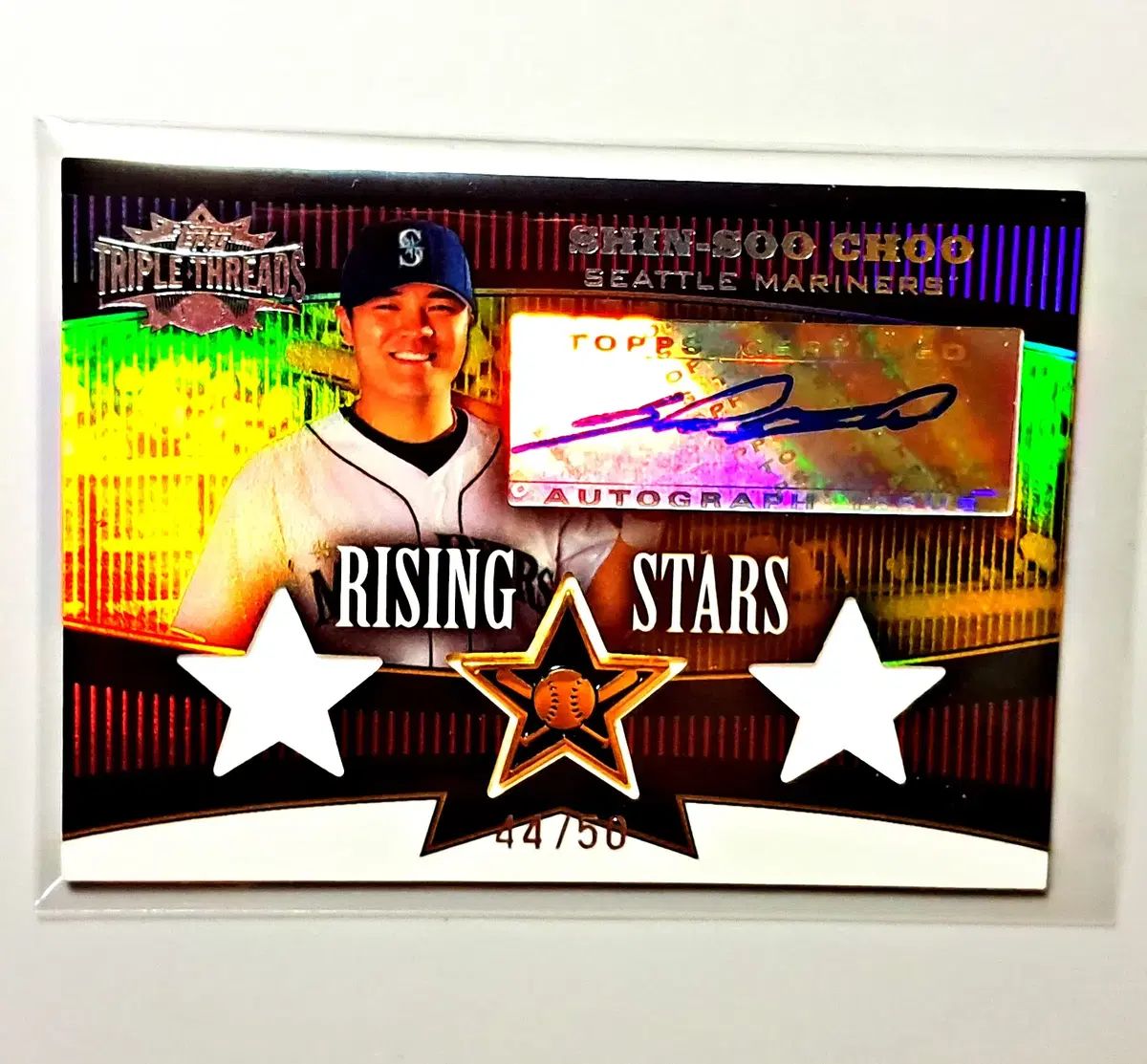 추신수 (チュ・シンス) ルーキー 50枚限定 GOLDジャージオート 2006 TOPPS トリプル スレッド