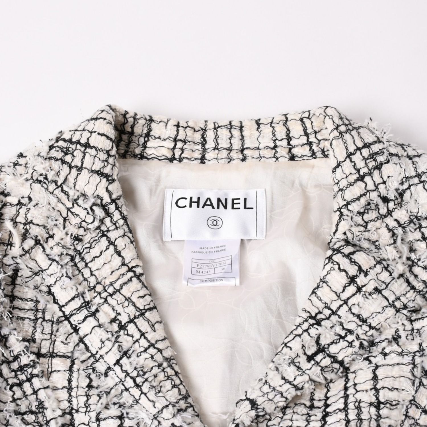 CHANEL シャネル ツイード テーラードジャケット P27798V17631 サイズ