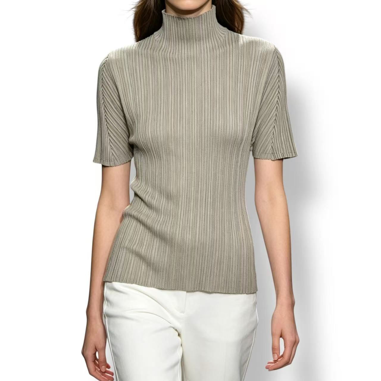 極美品 ISSEY MIYAKE イッセイミヤケ PLEATS PLEASE プリーツプリーズ カットソー グレー サイズ3