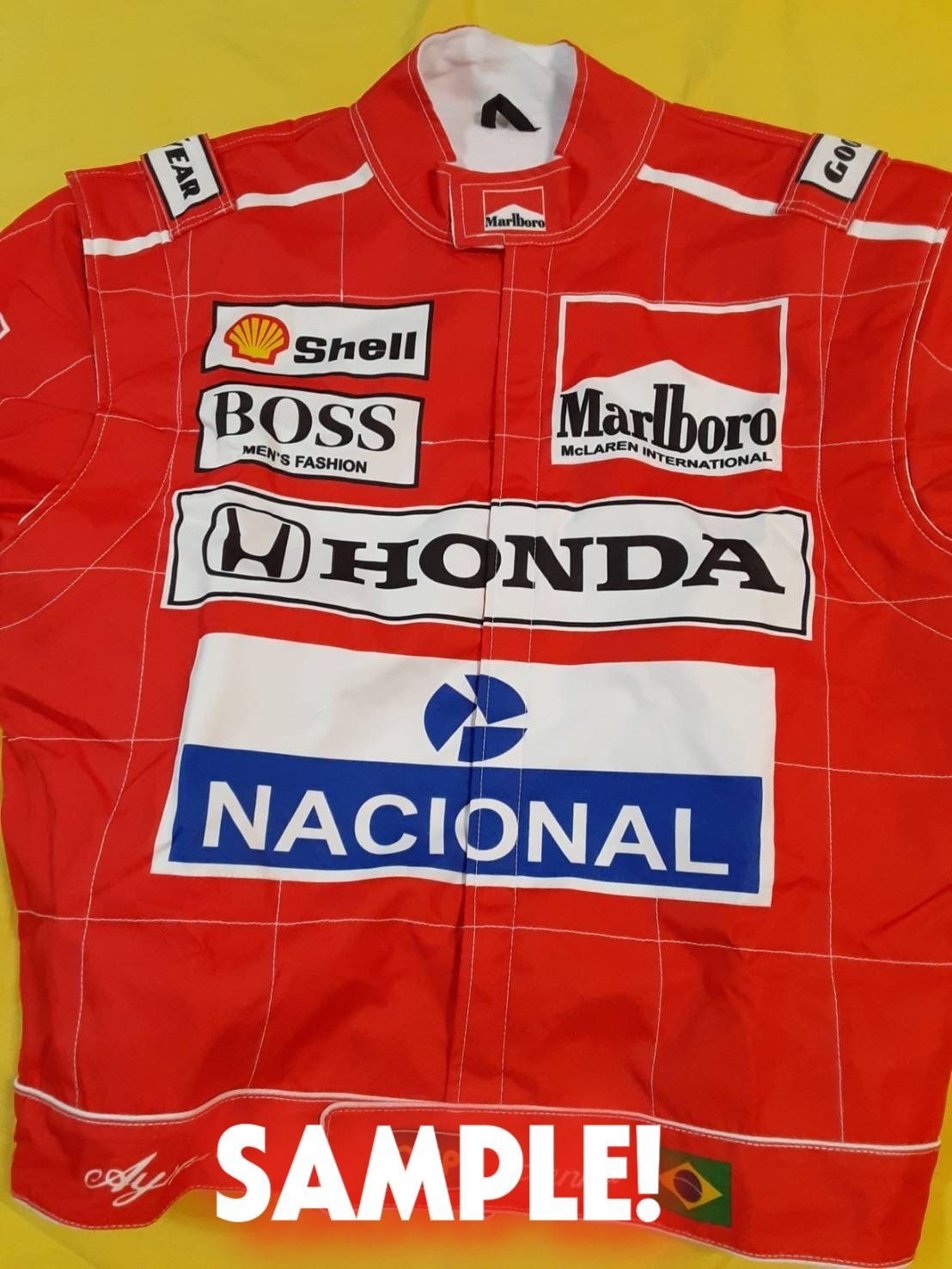 【美品】アイルトンセナ　ロスマンズ　レーシングジャケット⭐︎送料込み 新品 高品質 アイルトン・セナ F1 レーシングカート レーシング