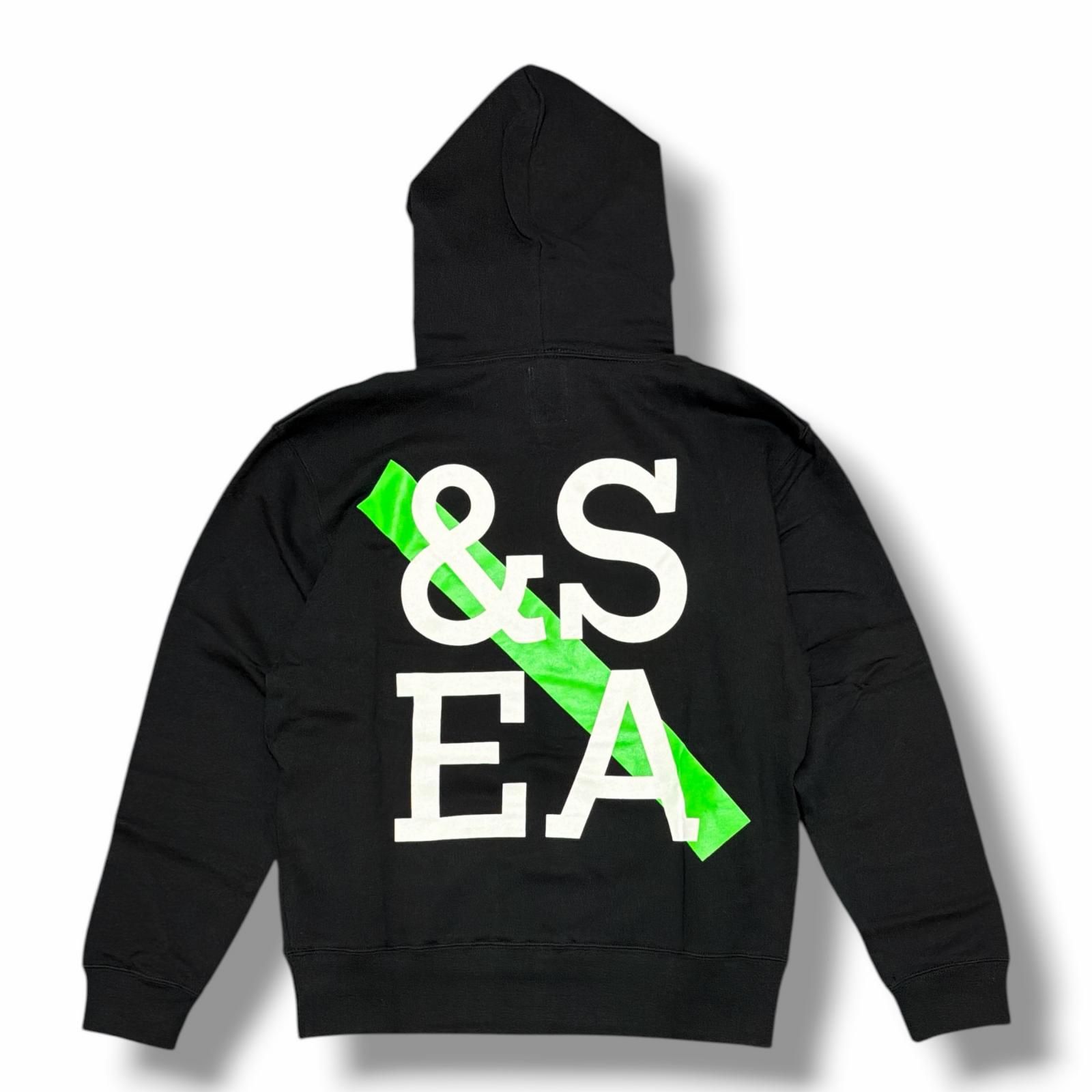 参考上代17380円 未使用 WIND AND SEA SATURDAYS SURF SWEAT PARKA サタデーサーフスウェットパーカー フーディー ウィンダンシー WDS-CS-56 ブラック S （15995M）