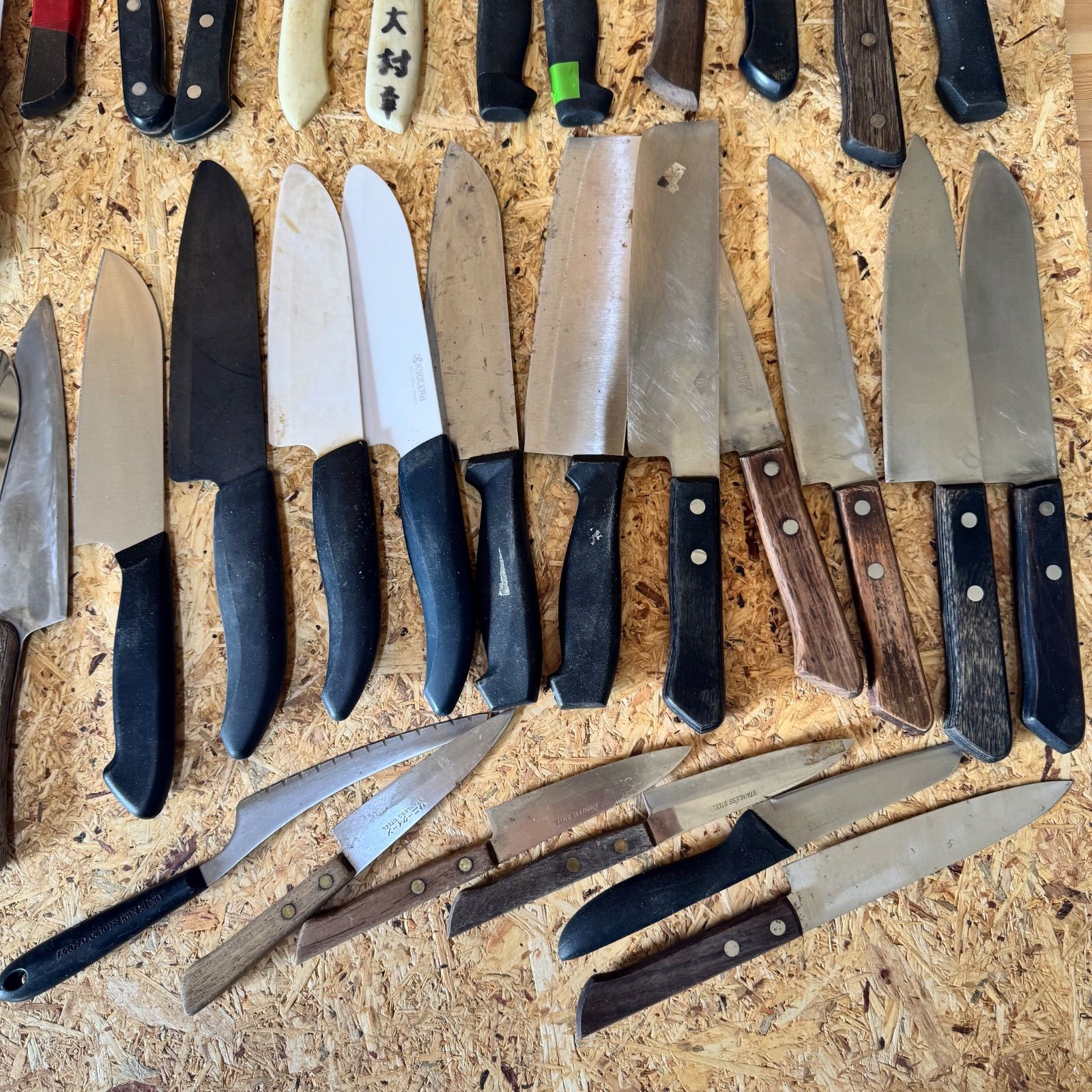 大量まとめ☆40本セット】☆ジャンク包丁☆ダイソー新品4本含む☆三徳