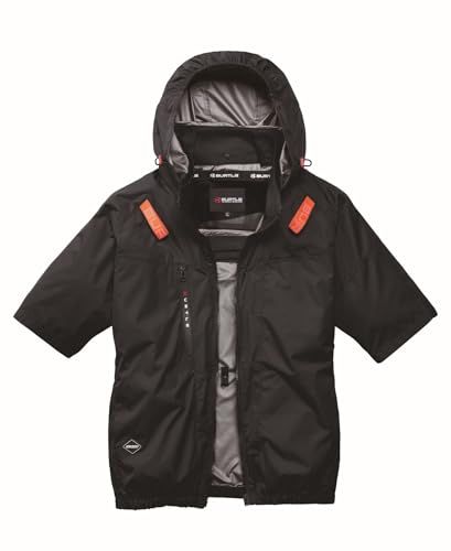 BURTLE バートル エアークラフト半袖ブルゾン(ハイバックファン)(ユニセックス) 春夏用 ブラック AC2096HB 35 XXLe 0bb3906a