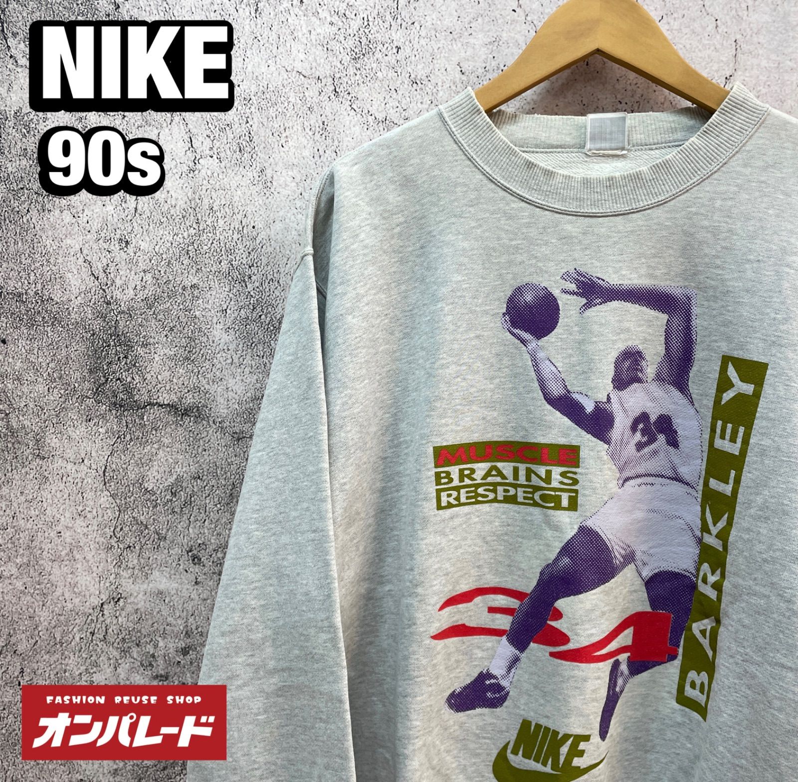 90s NIKE ナイキ 銀タグ ヴィンテージ スウェット チャールズ バークレー 日本製