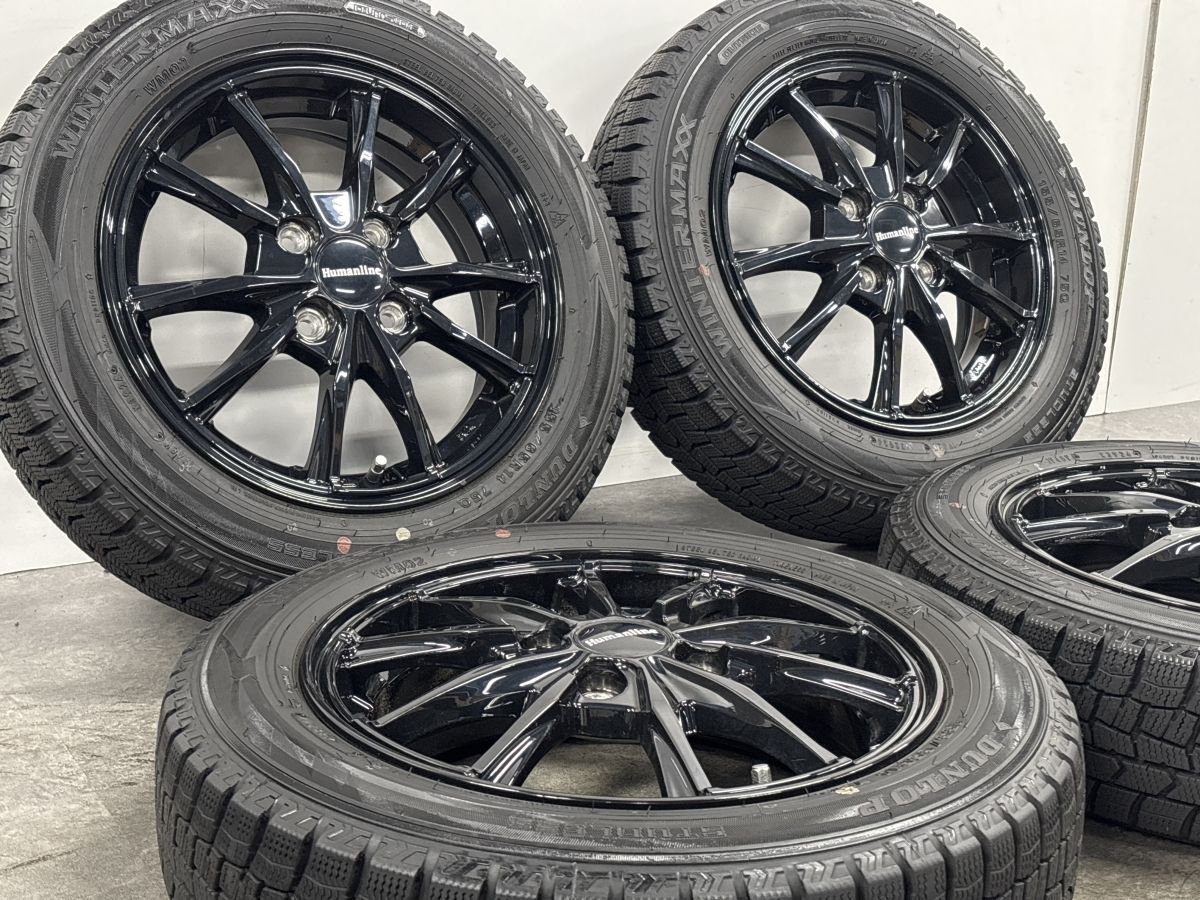 バリ溝】ヒューマンライン 14in 4.5J +45 PCD100 ダンロップ