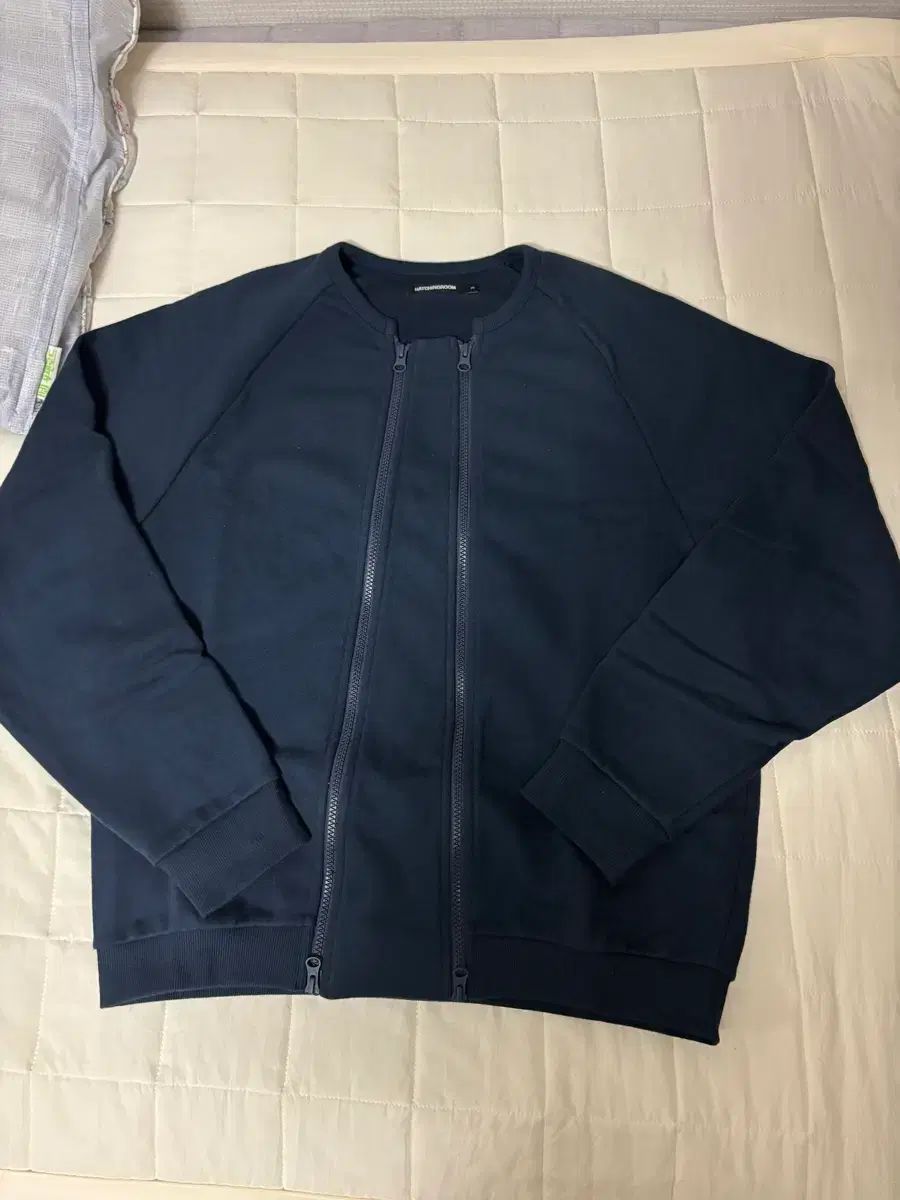 Hatchingroom デュアル ジップ カーディガン DARK BLUE 3 ネイビー ジップアップ