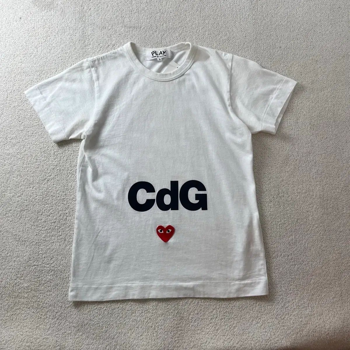 W 90 コム・デ・ギャルソン CDG ハートワッペン 半袖 Tシャツ