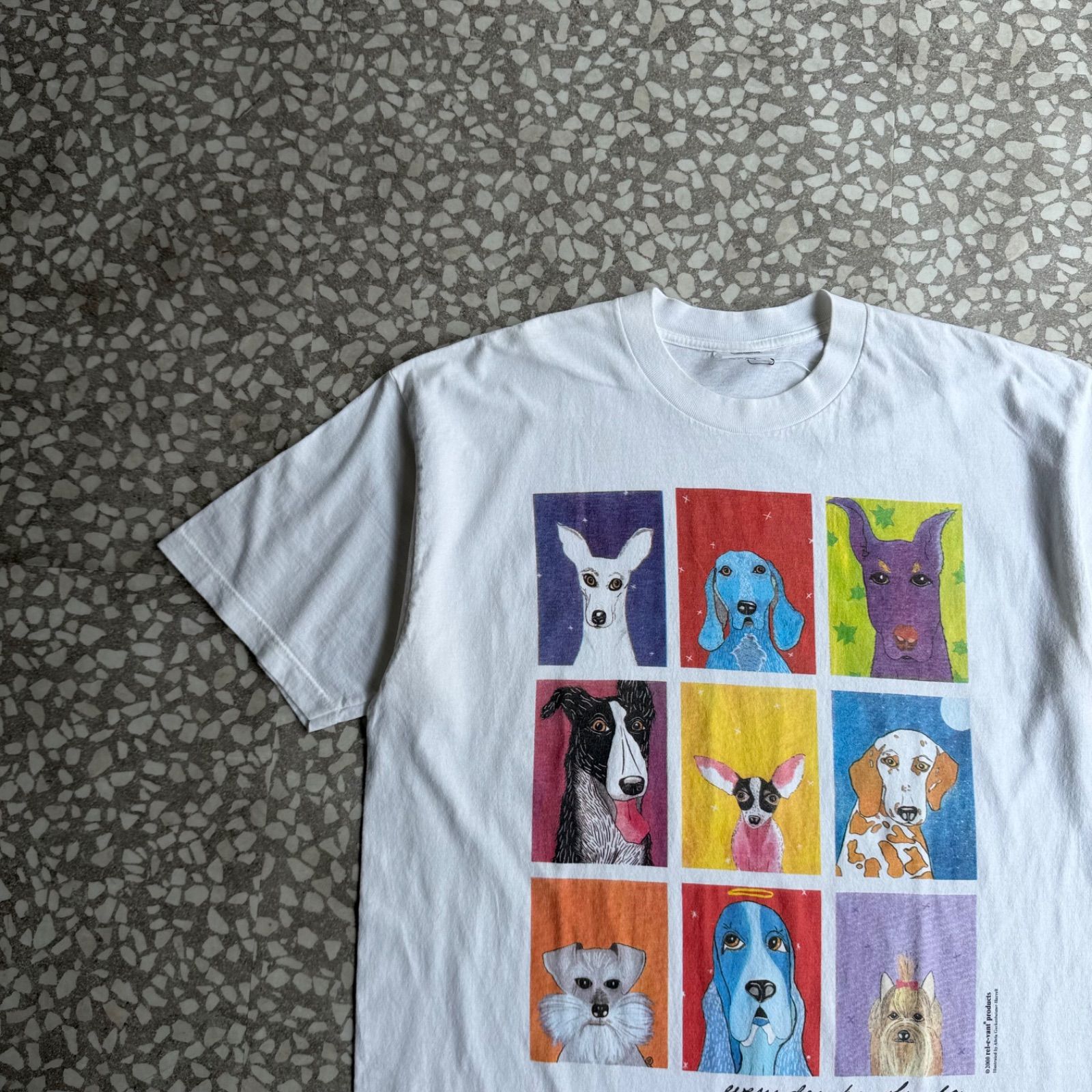 rel.e.vant / 00’s usa製 Dog Design size XL オーバーサイズ　犬　アニマル　グレイトフル・デッド　フォトT ユニセックス　アメリカ製