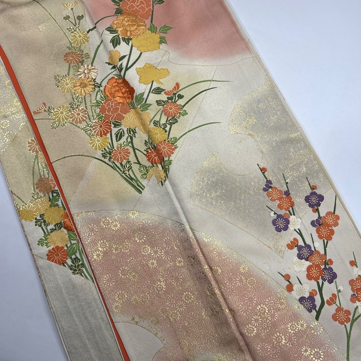 訪問着 5枚 正絹 着物まとめ売り【5490】同梱購入歓迎 リメイク用