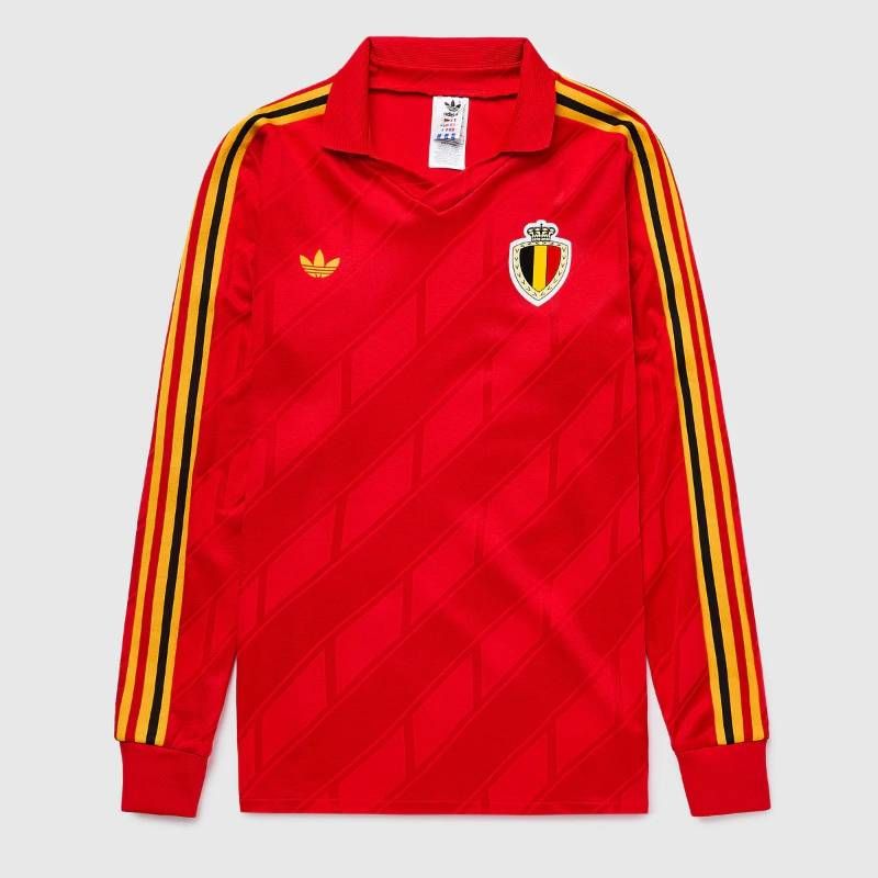 【送料無料・匿名配送】adidas Originals アディダスオリジナルス ベルギー代表 1986 ホーム レトロ シャツ 赤 トレフォイル 新品 正規品