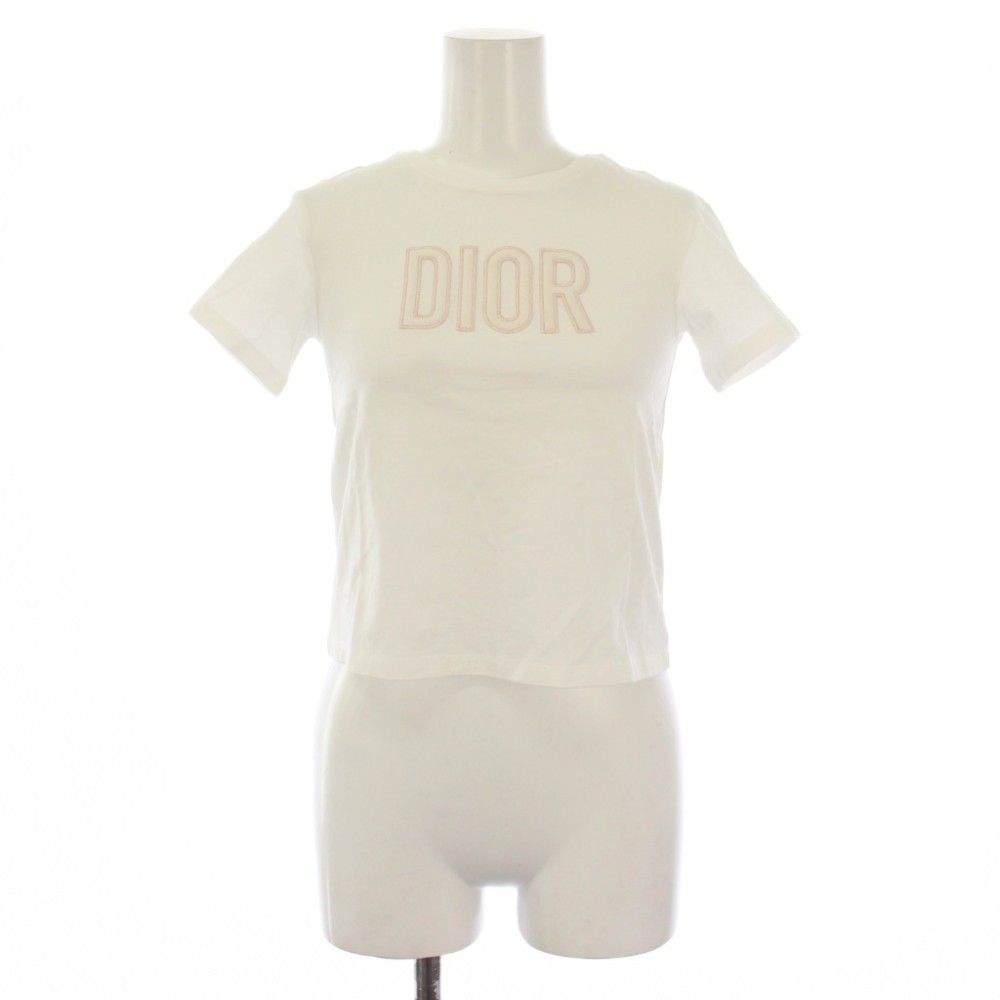 クリスチャンディオール Christian Dior Tシャツ カットソー 半袖 クルーネック ロゴ 8 白 2SBM13TEEN /BM