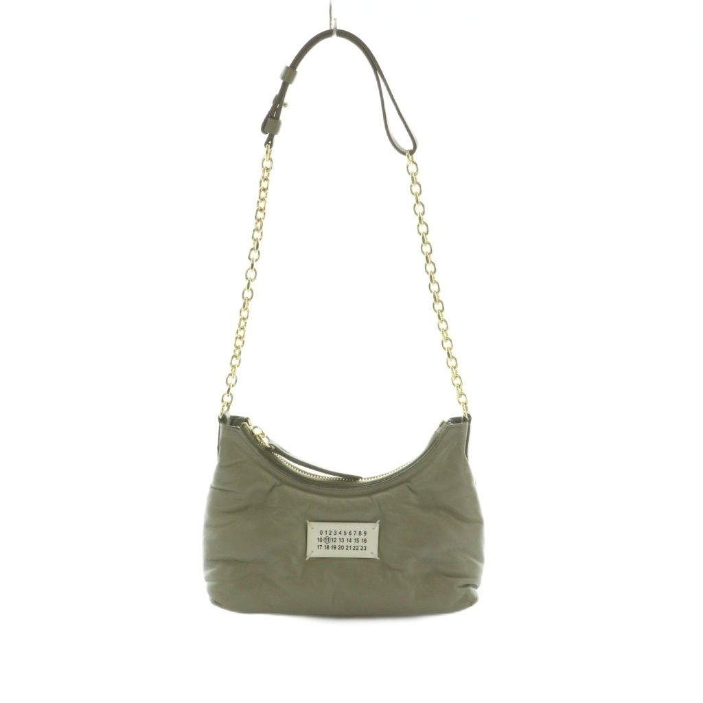 メゾンマルジェラ 11 Maison Margiela 11 Glam Slam チェーンショルダーバッグ ハンドバッグ レザー 羊革 グレージュ SB1WG0021 P4300 T2325 /MI ■OS