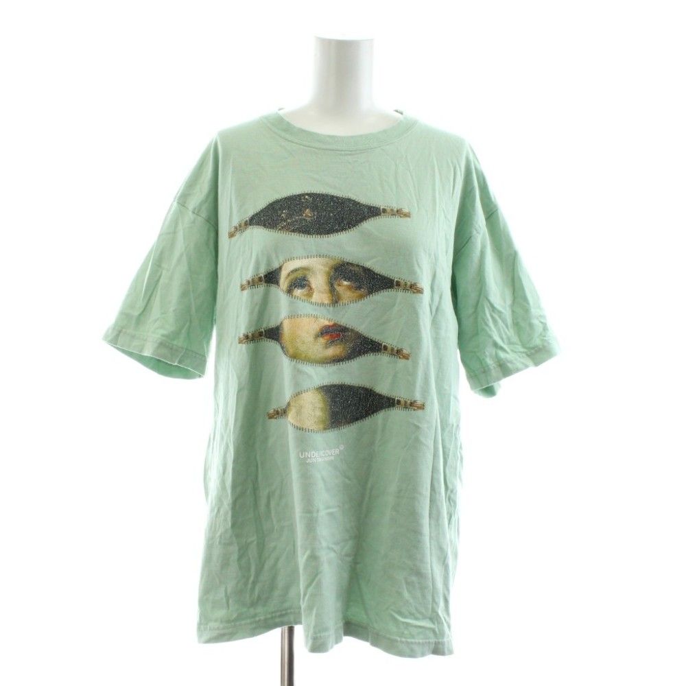 アンダーカバー UNDERCOVER Womens Collection ColdFlame Tシャツ カットソー 半袖 クルーネック プリント 2 ミントグリーン UC2B2803 /KU