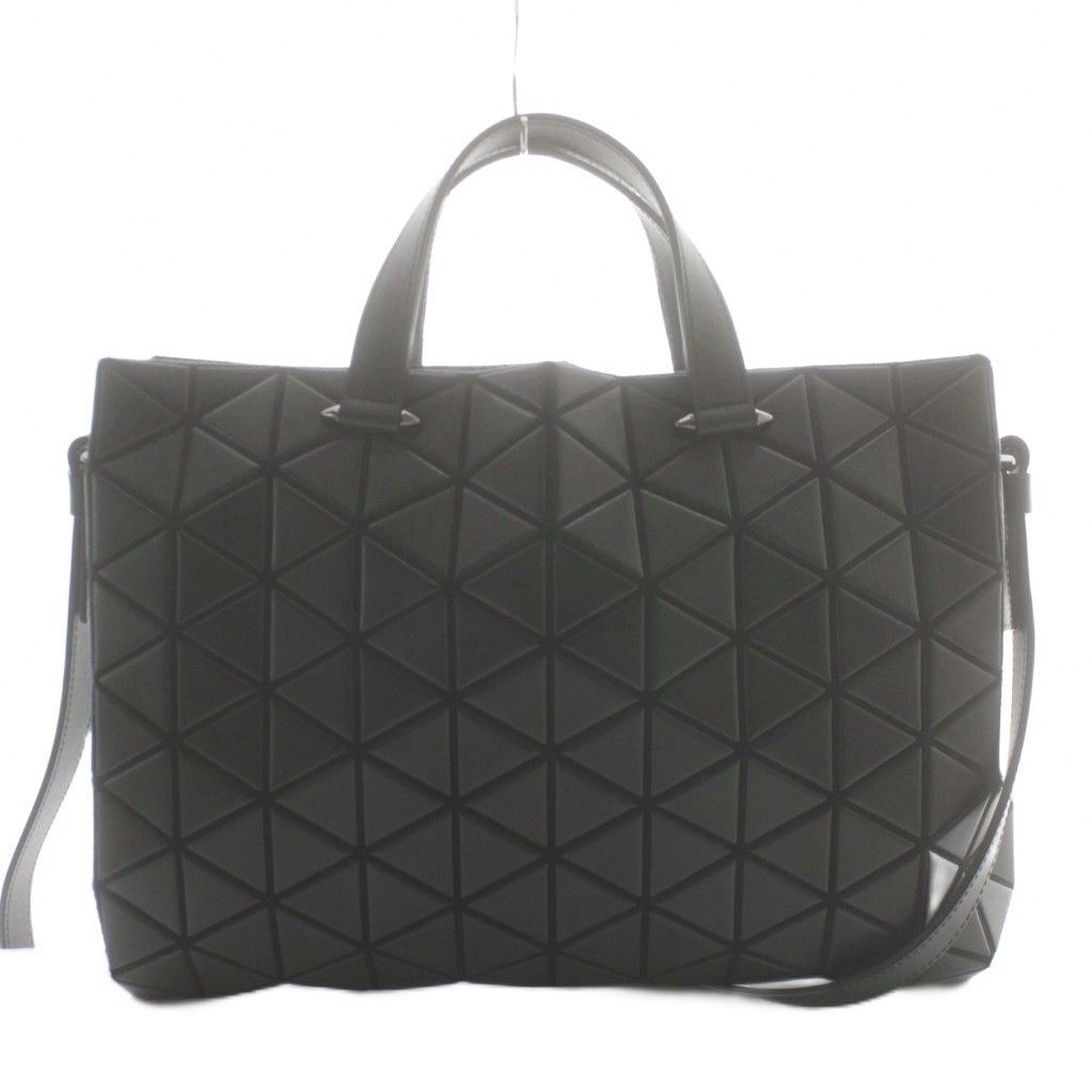 バオバオ イッセイミヤケ BAOBAO ISSEY MIYAKE 26SS TONNEAU MATTE トノーマット 2WAY ハンドバッグ ショルダー ワンカラー フェイクレザー 正三角形モチーフ 黒 ブラック BB61AG205 /BB