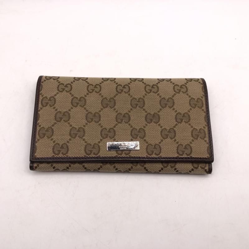 中古】GUCCI GG柄キャンバス長財布 244946 グッチ ロングウォレット