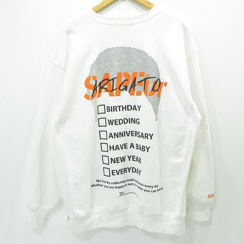 三重本店】 中古 SAPEur | サプール Everyday Happyスウェット ロゴ 