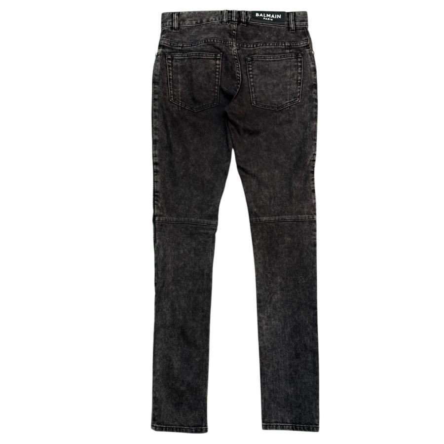 BALMAIN バルマン　バイカー　デニム　28 美品】サイズ【28】バルマン BALMAIN BH2 PANTS DENIM ZIP SLIM
