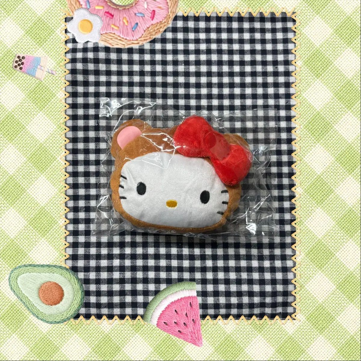 ハローキティ ブラウン リボン ぬいぐるみ/コインケース