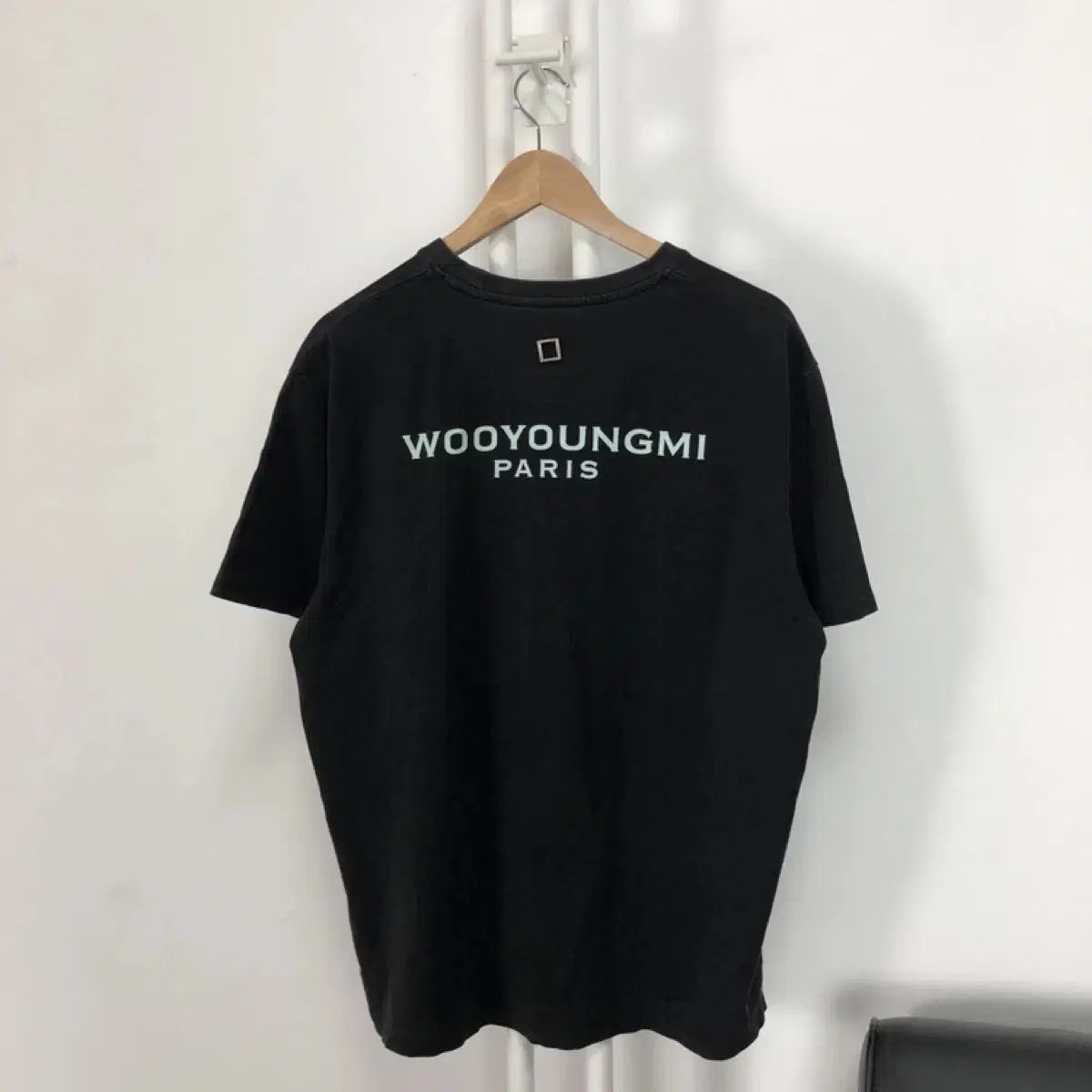 WOOYOUNGMI ウーヨンミ 正規品 バックロゴ 半袖 ブラック