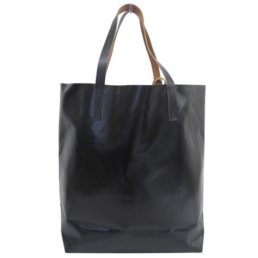 【MARNI】マルニTRIBECAショッピングバッグ オフホワイトブラック MARNI マルニ TRIBECA ショッピングトートバッグ レディース ホワイト
