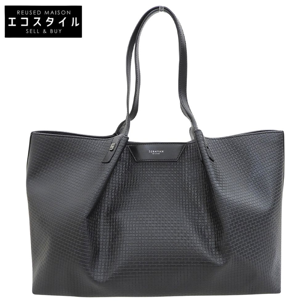 SERAPIAN　セラピアン　美品 STEPAN製 SECRET トートバッグ レディース ブラック SRSTSMLL684542ACG2