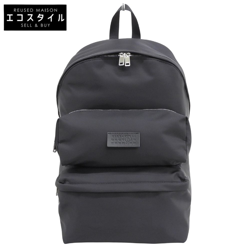 MM6　エムエムシックス　美品 ニューメリック ナイロン バックパック リュック デイパック メンズ ブラック SB5WA0006